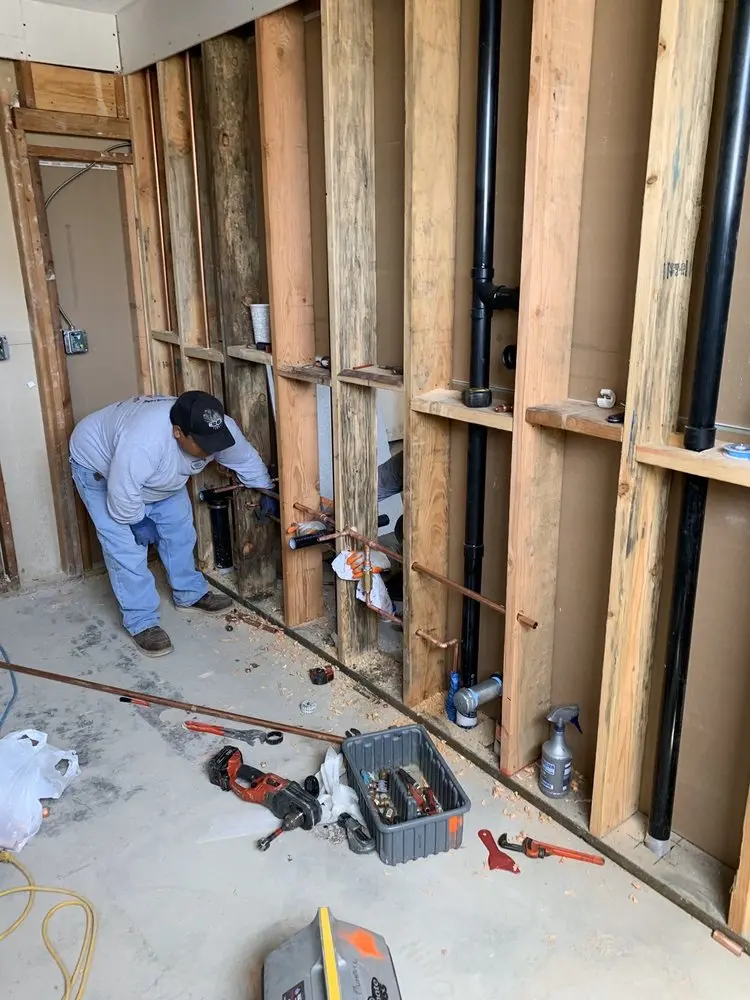 Commercial rough-in plumbing for Water Heater Replacement in Amboy